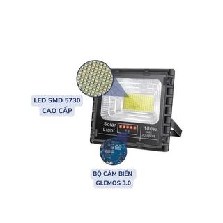 Đèn Pha Năng Lượng Mặt Trời Jindian JD-8800L 100W
