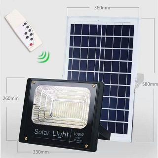 ĐÈN PHA NĂNG LƯỢNG MẶT TRỜI 100W SOLAR IP66 HIỂN THỊ PIN