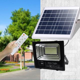 ĐÈN PHA NĂNG LƯỢNG MẶT TRỜI 100W SOLAR IP66 HIỂN THỊ PIN