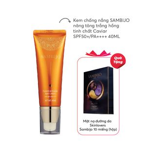 [ TẶNG 1 hộp mặt nạ ] Kem chống nắng SAMBIJO nâng tông trắng hồng tinh chất Caviar SPF50+/PA++++ 40ML giá sỉ