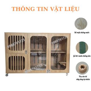 Chuồng Mèo Gỗ Hai Tầng, Nhà Cho Thú Cưng Gỗ MDF Cốt Xanh Chống Ẩm Giá Xưởng