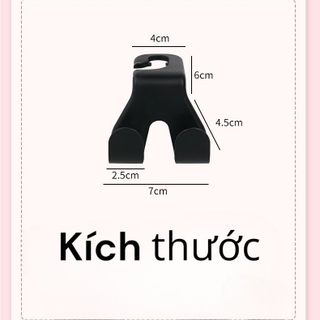 Móc treo đồ ô tô hàng sau ghế móc đôi logo hãng xe ô tô chịu tải tốt hàng siêu dày siêu chắc chắn chất liệu nhựa ABS