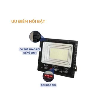 Đèn Pha Năng Lượng Mặt Trời Jindian JD-8500L 500W