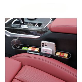 Khay 3in1 Logo hãng xe ô tô -khay để đồ kiêm giá đỡ cốc đa năng đặt khe ghế hoặc treo vai ghế đựng đồ tiện ích