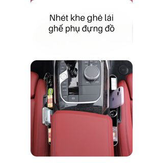 Khay 3in1 Logo hãng xe ô tô -khay để đồ kiêm giá đỡ cốc đa năng đặt khe ghế hoặc treo vai ghế đựng đồ tiện ích