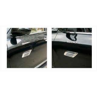 Bộ 2 mang cá trang trí 2 bên capo hoặc sườn xe hơi ô tô mô phỏng cửa gió phong cách thể thao - kiểu lưới tản nhiệt