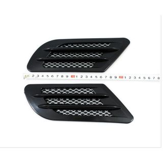 Bộ 2 mang cá trang trí 2 bên capo hoặc sườn xe hơi ô tô mô phỏng cửa gió phong cách thể thao - kiểu lưới tản nhiệt