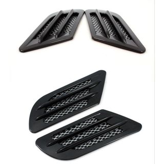 Bộ 2 mang cá trang trí 2 bên capo hoặc sườn xe hơi ô tô mô phỏng cửa gió phong cách thể thao - kiểu lưới tản nhiệt