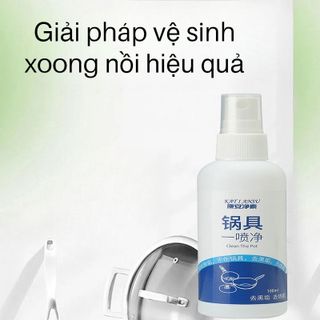 Chai xịt tẩy xoong nồi thần kỳ đánh bay mọi vết bẩn 100ml, CLEAN THE POT làm sạch mọi vết bẩn đáy nồi,đáy chảo,bếp ga..