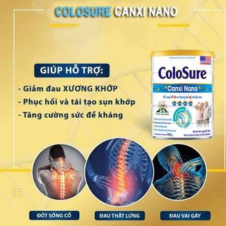 Sữa canxi nano hỗ trợ xương khớp cho người già Colosure CXNN 900g