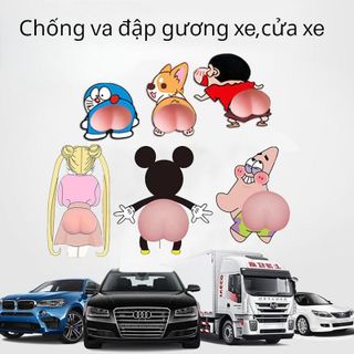 Miếng Dán Mông Sillicon Sticker Quả Đào Mông Shin...Chống Va Đập Cửa,gương Xe Ô TÔ Dán Ốp Điện Thoại