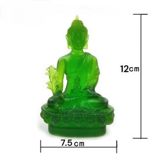 Tượng phật dược sư lưu ly quang vương phong thủy trang trí taplo ô tô nhà cửa mang lại may mắn cho gia chủ