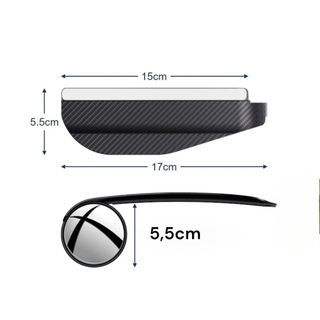 Sét 2 Vè Che mưa + Gương Chiếu Hậu Tròn Nhỏ Tự Động Đảo Ngược Điểm Mù 360 Độ Đa Năng
