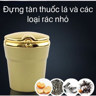 Gạt tàn thuốc lá ô tô tích hợp đèn LED sang trọng,đựng gạt tàn thuốc lá và các loại rác nhỏ