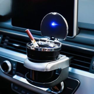 Gạt tàn thuốc lá ô tô tích hợp đèn LED sang trọng,đựng gạt tàn thuốc lá và các loại rác nhỏ
