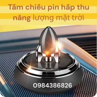 Trang trí taplo - Sáp thơm ô tô mô hình máy bay tên lửa có tấm pin mặt trời xoay đều toả hương thơm khắp xe