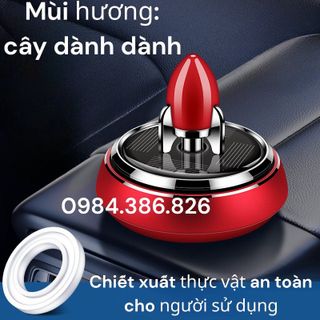 Trang trí taplo - Sáp thơm ô tô mô hình máy bay tên lửa có tấm pin mặt trời xoay đều toả hương thơm khắp xe