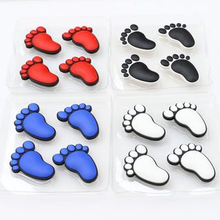 (4 màu)Bộ 4 miếng cao su dán chống xước ô tô hình bước chân giúp bảo vệ thân xe,gương khỏi va chạm xước