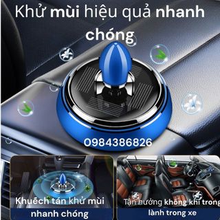Trang trí taplo - Sáp thơm ô tô mô hình máy bay tên lửa có tấm pin mặt trời xoay đều toả hương thơm khắp xe
