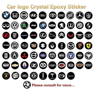 (Nhiều Hãng) Logo / Miếng dán 3D có logo xe dùng để dán vào chìa khóa xe hoặc dán vào các vị trí trong / ngoài xe - 14mm giá sỉ