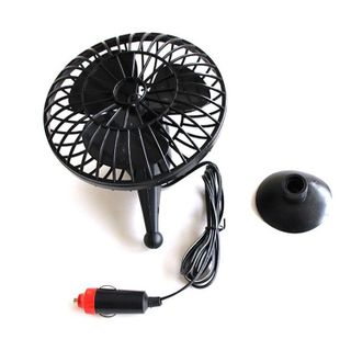 Quạt hút chân không mini 12V 4 inch màu đen có cốc hút gắn bảng điều khiển xe hơi tiện dụng