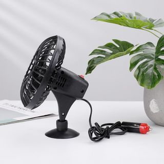 Quạt hút chân không mini 12V 4 inch màu đen có cốc hút gắn bảng điều khiển xe hơi tiện dụng