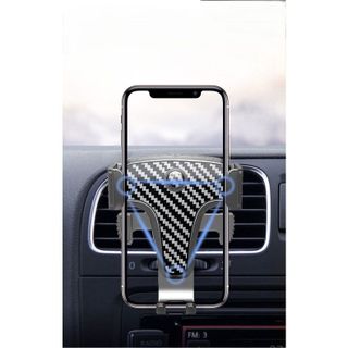 Giá đỡ điện thoại trên ô tô kẹp gắn cửa khe gió điều hoà xoay 360 độ V8 vân cacbon cao cấp kẹp xoay thoát khí