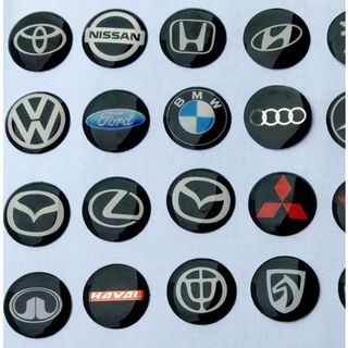 (Nhiều Hãng) Logo / Miếng dán 3D có logo xe dùng để dán vào chìa khóa xe hoặc dán vào các vị trí trong / ngoài xe - 14mm