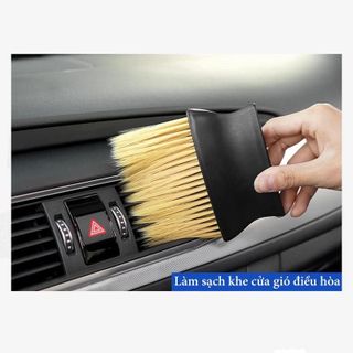 Chổi vệ sinh nội thất ô tô lông mềm giúp vệ sinh khe kẽ của gió điều hòa,vệ sinh bàn phím máy tính cán đen có Logo hãng