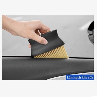 Chổi vệ sinh nội thất ô tô lông mềm giúp vệ sinh khe kẽ của gió điều hòa,vệ sinh bàn phím máy tính cán đen có Logo hãng