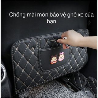 Tấm chắn lưng ghế chống trầy bẩn vào lưng ghế kiêm đựng điện thoại, dễ dàng vệ sinh bằng da siêu bền chống thấm nước