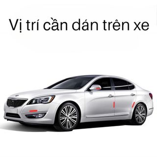 (4 Màu) Bộ 4 miếng dán chống va đập chống trầy va chạm logo hãng ô tô 4 màu chất liệu PVC chống va đập