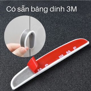 (4 Màu) Bộ 4 miếng dán chống va đập chống trầy va chạm logo hãng ô tô 4 màu chất liệu PVC chống va đập