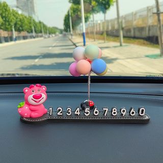 Thẻ Ghi Số Điện Thoại Trên ô Tô Số Đứng Mix Gấu Dâu Lotso Dễ Thương
