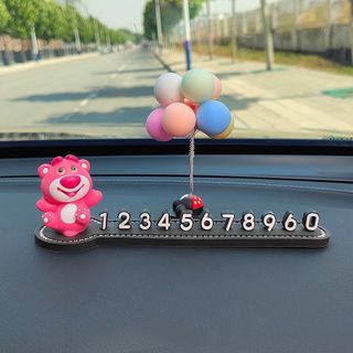Thẻ Ghi Số Điện Thoại Trên ô Tô Số Đứng Mix Gấu Dâu Lotso Dễ Thương