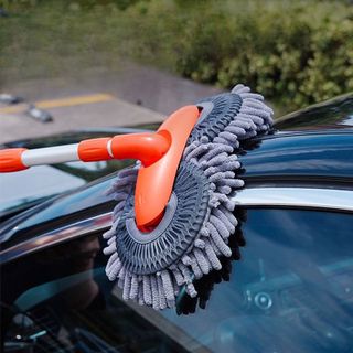 Chổi rửa xe ô tô 2 đầu chổi xoay 360 có thể co rút tiện lợi thông minh và tiện lợi, chất liệu bền đẹp chắc chắn