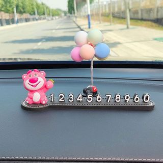 Thẻ Ghi Số Điện Thoại Trên ô Tô Số Đứng Mix Gấu Dâu Lotso Dễ Thương