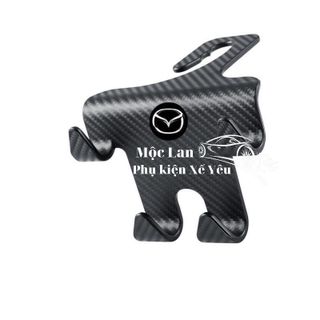 Móc treo đồ sau ghế kiêm giá đỡ điện thoại vân Carbon 4 in 1,đa năng tiện dụng - Mộc Lan - Phụ kiện xế yêu
