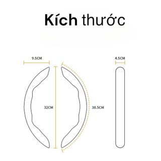 Bộ 2 Miếng Ốp Vô Lăng Vân Gỗ Ô Tô Chống Trơn Trượt Cao Cấp Phù Hợp Cho Tất Cả Các Loại Xe Đường Kính 38cm