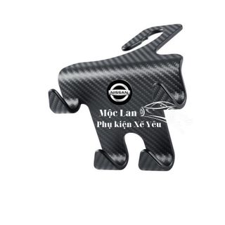 Móc treo đồ sau ghế kiêm giá đỡ điện thoại vân Carbon 4 in 1,đa năng tiện dụng - Mộc Lan - Phụ kiện xế yêu