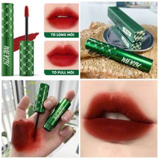 Son kem lì Hàn Quốc Merzy The First Velvet Tint V6 Green Vỏ Xanh Lá 4.5g (Thỏi)