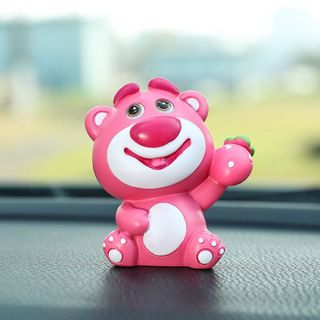 Set Gấu Dâu trang trí taplo xe hơi , Gấu hồng Lotso để taplo ô tô, bàn làm việc - quà tặng cho người thân và bạn bè
