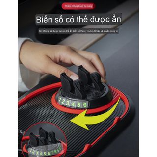Thảm giá đỡ điện thoại chống trượt cao cấp có vị trí cài kính tiện ích trên ô tô