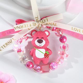 Phụ kiện trang trí ô tô gấu dâu Lostos,gối đầu,lưng,kẹp điện thoại,móc treo đồ,bảng ghi số điện thoại,chốt an toàn...