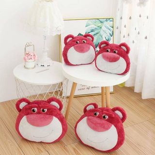 Phụ kiện trang trí ô tô gấu dâu Lostos,gối đầu,lưng,kẹp điện thoại,móc treo đồ,bảng ghi số điện thoại,chốt an toàn...