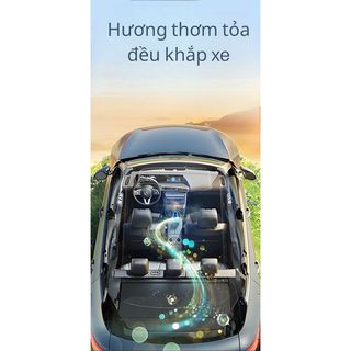 Nước hoa ô tô CARLOX - máy khuyếch tán tinh dầu có đèn led thông minh khử mùi nội thất ô tô Mộc Lan