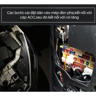 Bộ 2 LED Mí Ô Tô Tích Hợp Xi Nhan Nháy Đuổi Dài 60cm Lắp xin Nhan Chạy Đuổi Kiểu Audi 12v và 24v cho Xe Con Và Xe Tải