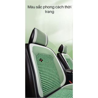 Combo 1 bộ lót ghế ô tô Bear hạt gỗ tặng gối cổ và lưng gấu Bear Hạt gỗ massage chống nóng thoáng khí