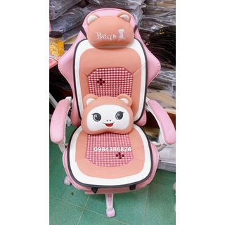 Combo 1 bộ lót ghế ô tô Bear hạt gỗ tặng gối cổ và lưng gấu Bear Hạt gỗ massage chống nóng thoáng khí