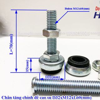 Chân tăng chỉnh | Chân tăng chỉnh D32xM12xL60(mm)